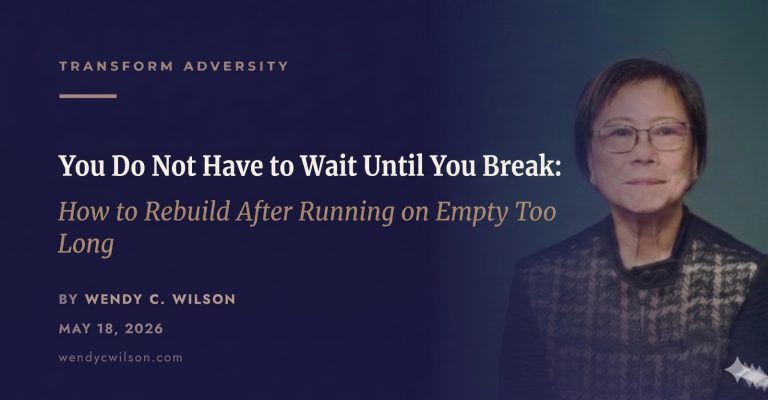 You Do Not Have to Wait Until You Break: How to Rebuild After Running on Empty Too Long
