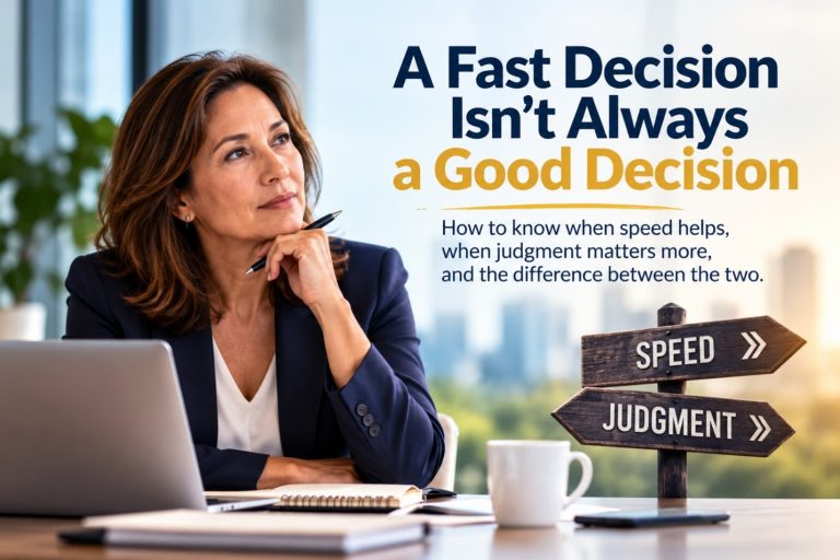 A Fast Decision Isn’t Always a Good Decision